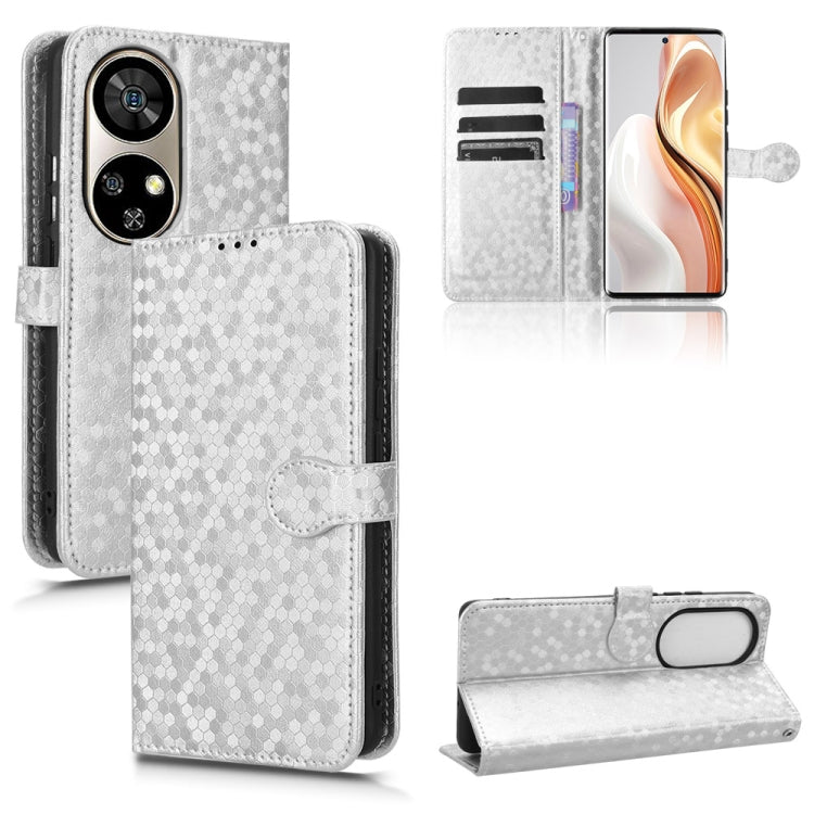 For Ulefone Note 17 Pro Honeycomb Dot Texture Leather Phone Case(Silver) - Ulefone Cases by PMC Jewellery | Online Shopping South Africa | PMC Jewellery | Buy Now Pay Later Mobicred