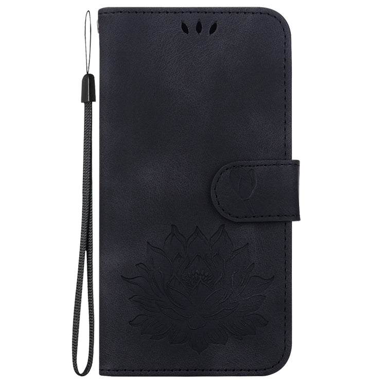 For Google Pixel 9 Pro Lotus Embossed Leather Phone Case(Black) - Google Cases by PMC TechLife | Online Shopping South Africa | PMC TechLife | Buy Now Pay Later Mobicred