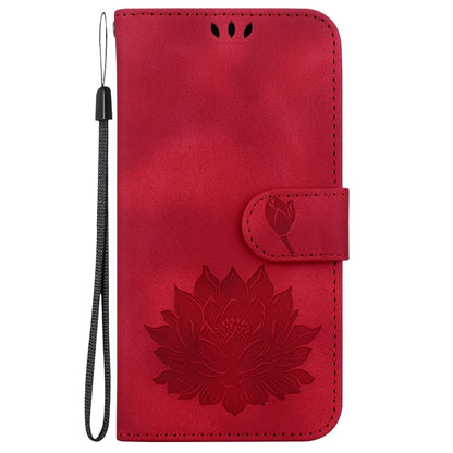 For Honor Magic6 Pro Lotus Embossed Leather Phone Case(Red) - Honor Cases by PMC Jewellery | Online Shopping South Africa | PMC Jewellery | Buy Now Pay Later Mobicred