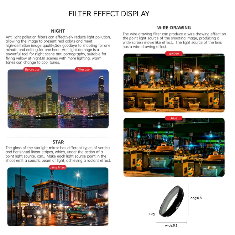 For Insta360 GO 3S JUNESTAR Camera Lens Filter, Filter:ND16 - free shipping - PMC TechLife - Order now!