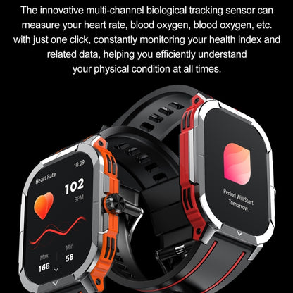 LEMFO HK56 2.06 inch BT5.3 IP68 Sport Smart Watch, Support Bluetooth Call / Message Notification / Heart Rate / Blood Pressure Health Monitor(Orange) - Smart Watches by LEMFO | Online Shopping South Africa | PMC Jewellery | Buy Now Pay Later Mobicred