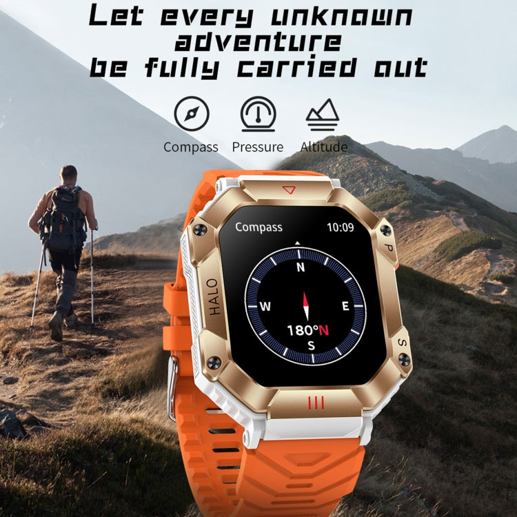 LEMFO KR80 2.0 inch BT5.1 IP67 Sport Smart Watch, Support Bluetooth Call / Sleep / Blood Oxygen / Heart Rate / Blood Pressure Health Monitor(White+Camouflage) - Smart Watches by LEMFO | Online Shopping South Africa | PMC Jewellery | Buy Now Pay Later Mobicred