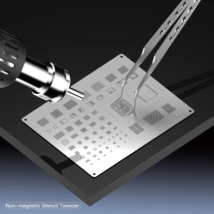 2UUL Non-magnetic Stainless Stencil Tweezers with Holes, Model:TW22 - Tweezers by 2UUL | Online Shopping South Africa | PMC TechLife | Buy Now Pay Later Mobicred