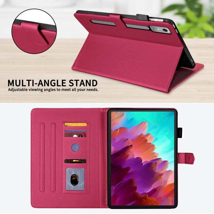 For Lenovo Xiaoxin Pad Pro 11.5 2023 Rhombus Lattice Leather Tablet Case(Red) - Lenovo by PMC TechLife | Online Shopping South Africa | PMC TechLife | Buy Now Pay Later Mobicred