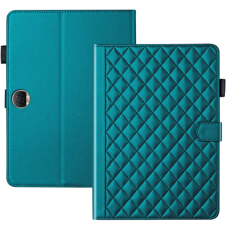 For Honor Pad 9 Rhombus Lattice Leather Tablet Case(Dark Green) - Honor by PMC TechLife | Online Shopping South Africa | PMC TechLife | Buy Now Pay Later Mobicred