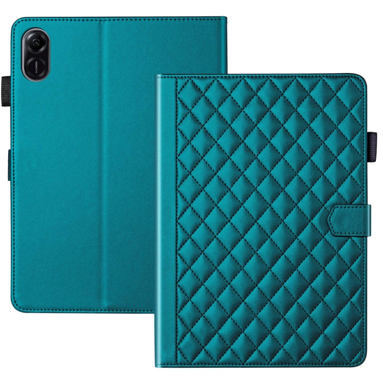 For Honor Pad X9 / X8 Pro Rhombus Lattice Leather Tablet Case(Dark Green) - Honor by PMC TechLife | Online Shopping South Africa | PMC TechLife | Buy Now Pay Later Mobicred
