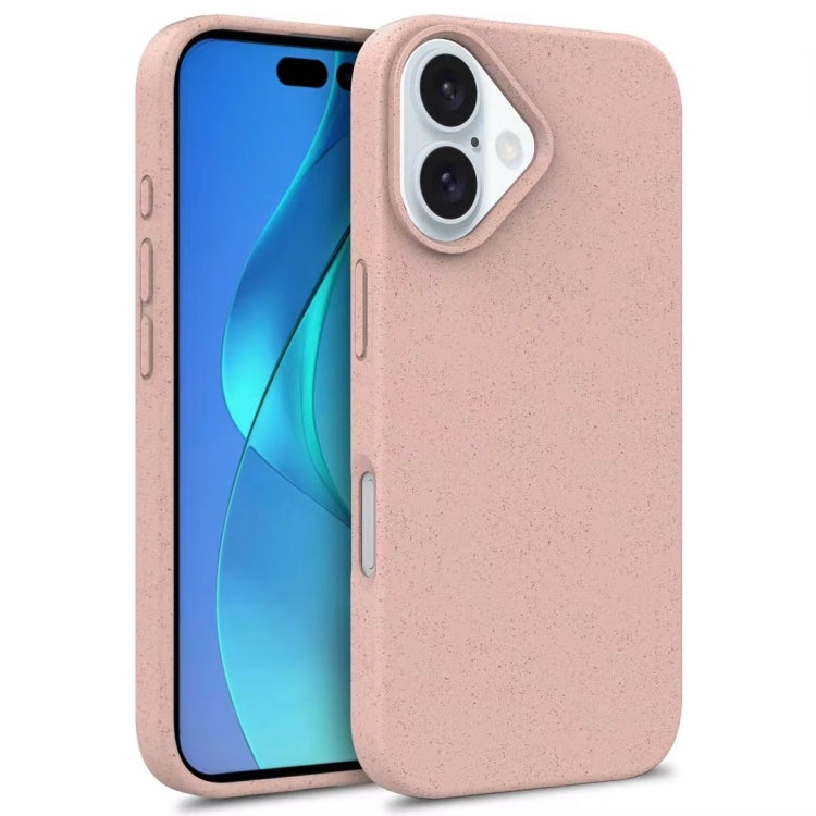 For iPhone 16 Wheat Straw TPU Phone Case(Pink) - free shipping - PMC TechLife - Order now!
