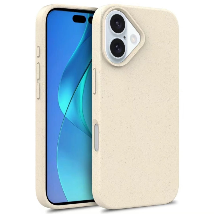 For iPhone 16 Wheat Straw TPU Phone Case(White) - iPhone 16 Cases by PMC TechLife | Online Shopping South Africa | PMC TechLife | Buy Now Pay Later Mobicred