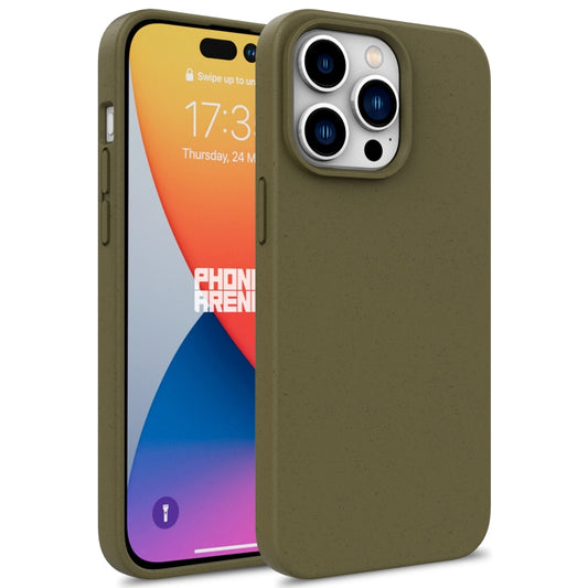 For iPhone 16 Pro Wheat Straw TPU Phone Case(Army Green) - iPhone 16 Pro Cases by PMC Jewellery | Online Shopping South Africa | PMC Jewellery | Buy Now Pay Later Mobicred