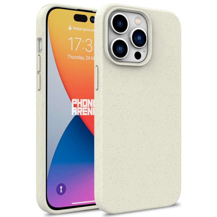 For iPhone 16 Pro Wheat Straw TPU Phone Case(White) - iPhone 16 Pro Cases by PMC Jewellery | Online Shopping South Africa | PMC Jewellery | Buy Now Pay Later Mobicred