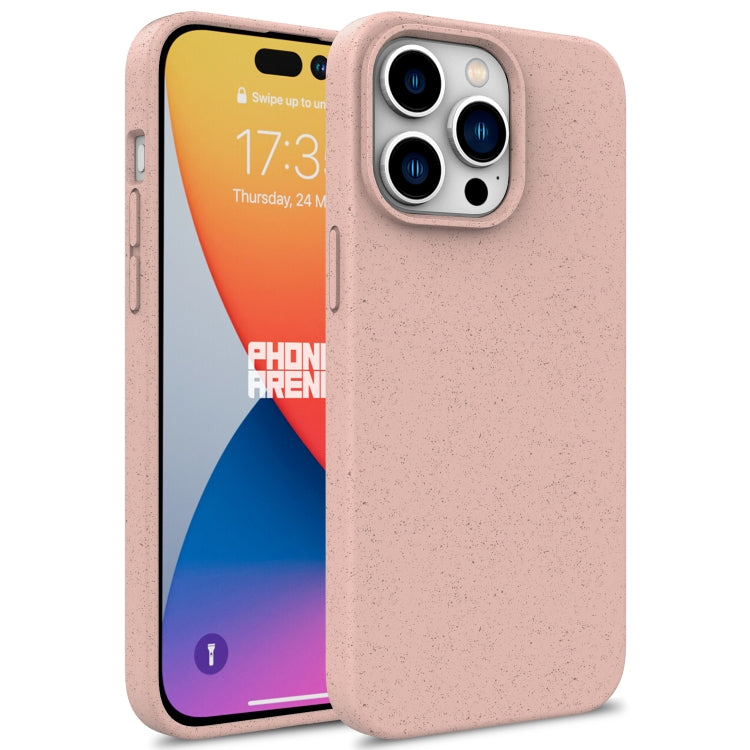 For iPhone 16 Pro Max Wheat Straw TPU Phone Case(Pink) - iPhone 16 Pro Max Cases by PMC TechLife | Online Shopping South Africa | PMC TechLife | Buy Now Pay Later Mobicred