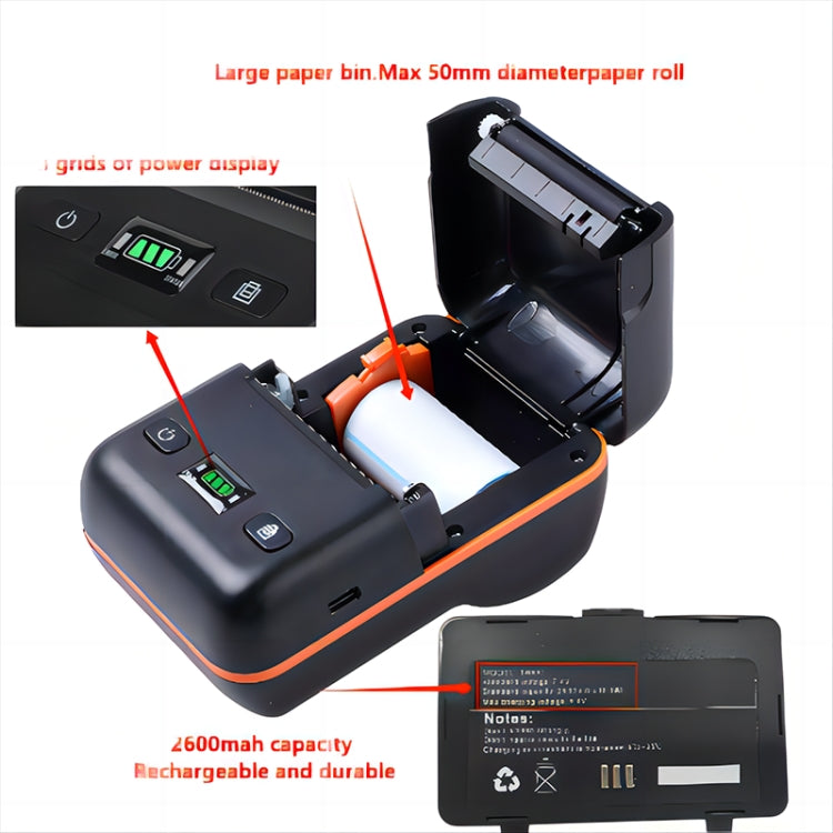 BT-58L 58mm USB+Bluetooth Thermal Label Printer(EU Plug) - Printer by PMC TechLife | Online Shopping South Africa | PMC TechLife | Buy Now Pay Later Mobicred
