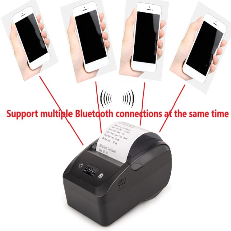 BT-581 58mm USB-C/Type-C + Bluetooth Portable Thermal Printer(US Plug) - Printer by PMC Jewellery | Online Shopping South Africa | PMC Jewellery | Buy Now Pay Later Mobicred