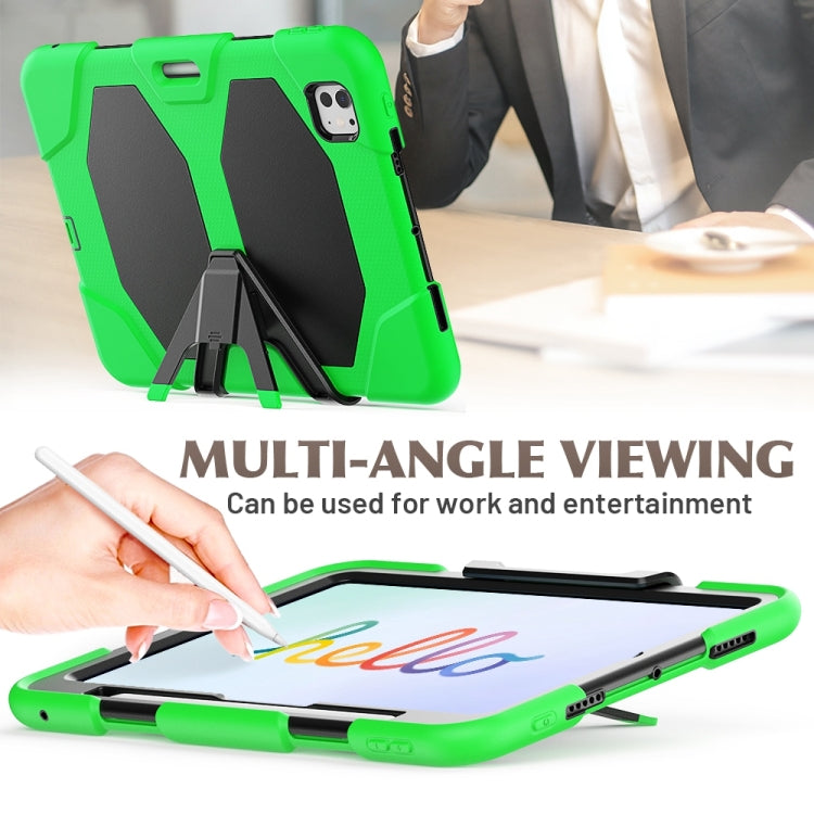 For iPad Pro 11 2024 Colorful Silicone Heavy Duty Hybrid PC Tablet Case(Green) - free shipping - PMC TechLife - Order now!