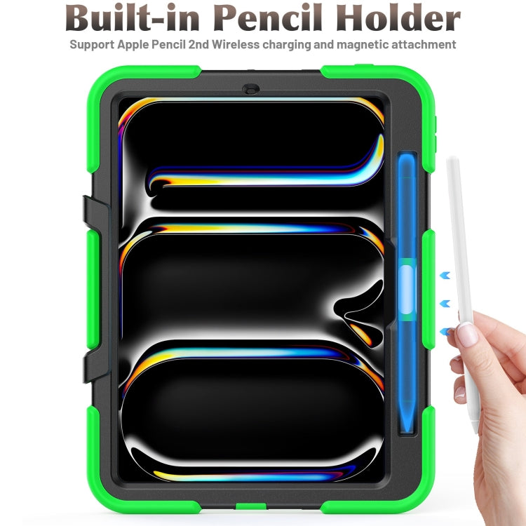 For iPad Pro 11 2024 Colorful Silicone Heavy Duty Hybrid PC Tablet Case(Green) - free shipping - PMC TechLife - Order now!