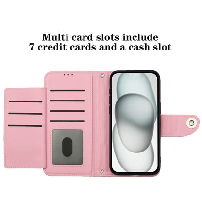 For Ulefone Note 18 Ultra Rhombic Texture Flip Leather Phone Case with Lanyard(Pink) - Ulefone Cases by PMC Jewellery | Online Shopping South Africa | PMC Jewellery | Buy Now Pay Later Mobicred