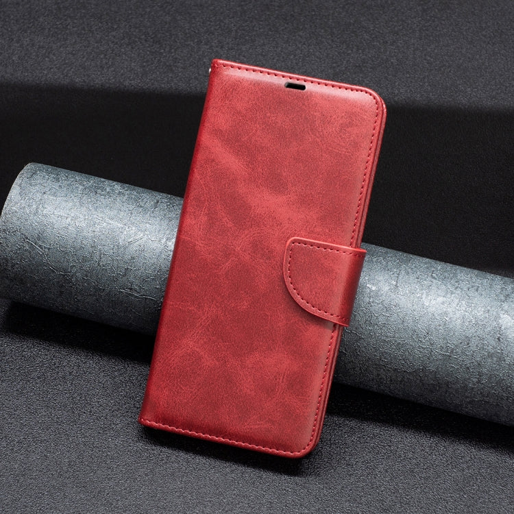 For Samsung Galaxy S25 5G Lambskin Texture Pure Color Flip Leather Phone Case(Red) - free shipping - PMC Jewellery - Order now!