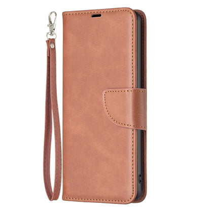 For Samsung Galaxy S25 Ultra 5G Lambskin Texture Pure Color Flip Leather Phone Case(Brown) - Galaxy S25 Ultra 5G Cases by PMC Jewellery | Online Shopping South Africa | PMC Jewellery | Buy Now Pay Later Mobicred