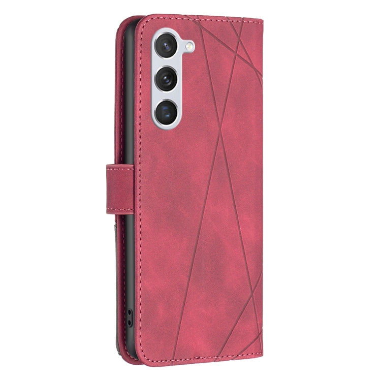 For Samsung Galaxy S25 5G Magnetic Buckle Rhombus Texture Leather Phone Case(Red) - Galaxy S25 5G Cases by PMC Jewellery | Online Shopping South Africa | PMC Jewellery | Buy Now Pay Later Mobicred