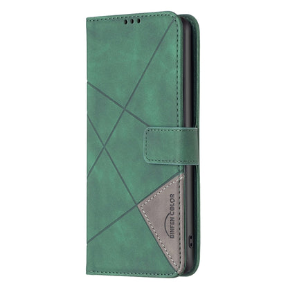 For Samsung Galaxy S25+ 5G Magnetic Buckle Rhombus Texture Leather Phone Case(Green) - Galaxy S25+ 5G Cases by PMC Jewellery | Online Shopping South Africa | PMC Jewellery | Buy Now Pay Later Mobicred