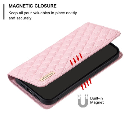 For Samsung Galaxy S25 Ultra 5G Diamond Lattice Magnetic Leather Flip Phone Case(Pink) - Galaxy S25 Ultra 5G Cases by PMC Jewellery | Online Shopping South Africa | PMC Jewellery | Buy Now Pay Later Mobicred