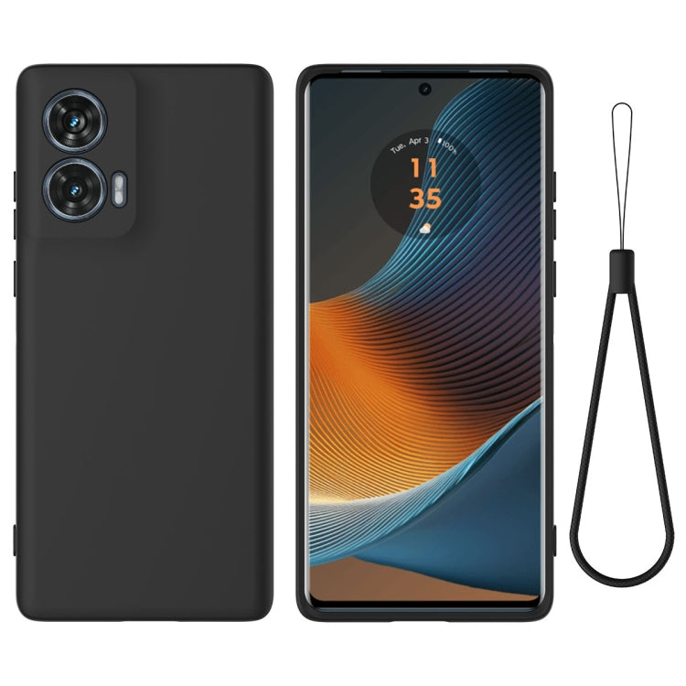 For Motorola Edge 50 Fusion Solid Color Liquid Silicone Dropproof Full Coverage Phone Case(Black) - free shipping - PMC TechLife - Order now!