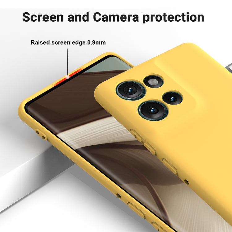 For Motorola Edge 50 Solid Color Liquid Silicone Dropproof Full Coverage Phone Case(Yellow) - free shipping - PMC TechLife - Order now!