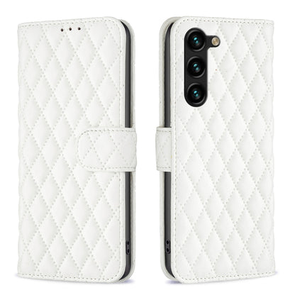 For Samsung Galaxy S25+ 5G Diamond Lattice Wallet Flip Leather Phone Case(White) - Galaxy S25+ 5G Cases by PMC Jewellery | Online Shopping South Africa | PMC Jewellery | Buy Now Pay Later Mobicred