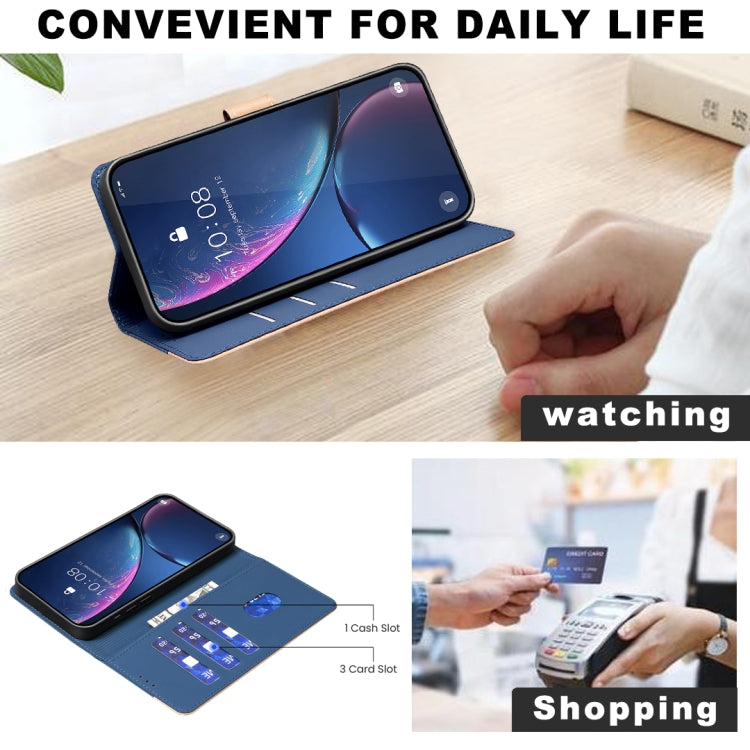 For Google Pixel 9 Pro Color Matching RFID Anti-theft Leather Phone Case(Blue) - Google Cases by PMC TechLife | Online Shopping South Africa | PMC TechLife | Buy Now Pay Later Mobicred