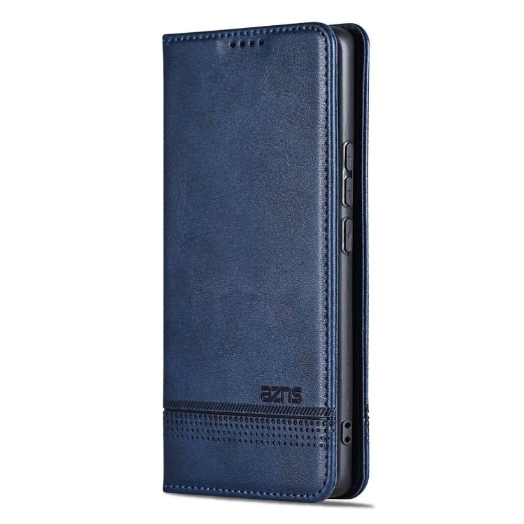 For Samsung Galaxy S25 5G AZNS Magnetic Calf Texture Flip Leather Phone Case(Dark Blue) - Galaxy S25 5G Cases by AZNS | Online Shopping South Africa | PMC Jewellery | Buy Now Pay Later Mobicred