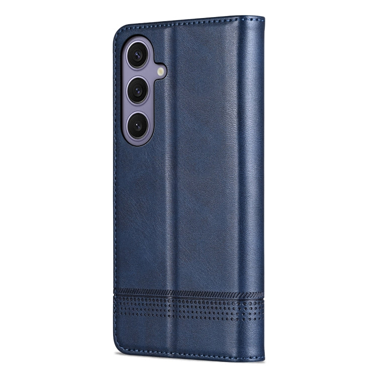 For Samsung Galaxy S25 5G AZNS Magnetic Calf Texture Flip Leather Phone Case(Dark Blue) - Galaxy S25 5G Cases by AZNS | Online Shopping South Africa | PMC Jewellery | Buy Now Pay Later Mobicred