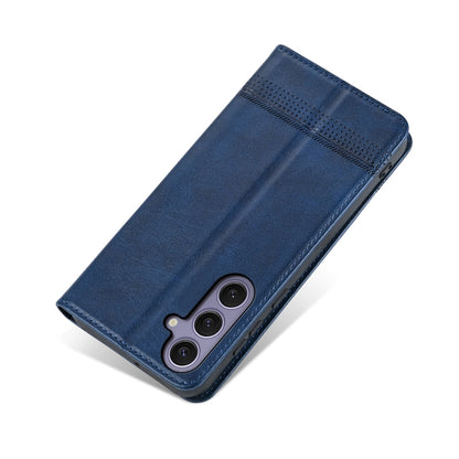 For Samsung Galaxy S25 5G AZNS Magnetic Calf Texture Flip Leather Phone Case(Dark Blue) - Galaxy S25 5G Cases by AZNS | Online Shopping South Africa | PMC Jewellery | Buy Now Pay Later Mobicred