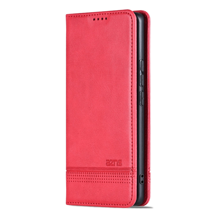 For Samsung Galaxy S25+ 5G AZNS Magnetic Calf Texture Flip Leather Phone Case(Red) - Galaxy S25+ 5G Cases by AZNS | Online Shopping South Africa | PMC Jewellery | Buy Now Pay Later Mobicred