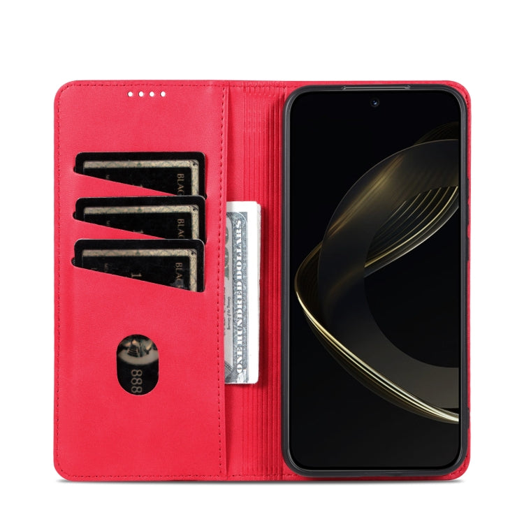 For Samsung Galaxy S25+ 5G AZNS Magnetic Calf Texture Flip Leather Phone Case(Red) - Galaxy S25+ 5G Cases by AZNS | Online Shopping South Africa | PMC Jewellery | Buy Now Pay Later Mobicred