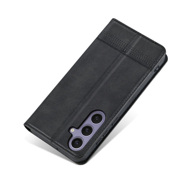 For Samsung Galaxy S25+ 5G AZNS Magnetic Calf Texture Flip Leather Phone Case(Black) - Galaxy S25+ 5G Cases by AZNS | Online Shopping South Africa | PMC Jewellery | Buy Now Pay Later Mobicred