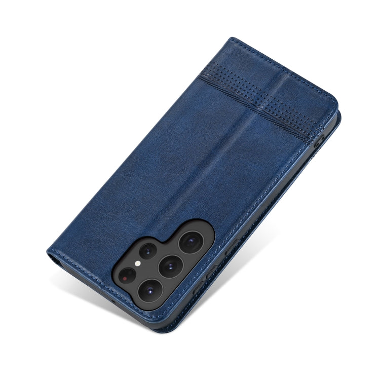 For Samsung Galaxy S25 Ultra 5G AZNS Magnetic Calf Texture Flip Leather Phone Case(Dark Blue) - Galaxy S25 Ultra 5G Cases by AZNS | Online Shopping South Africa | PMC Jewellery | Buy Now Pay Later Mobicred