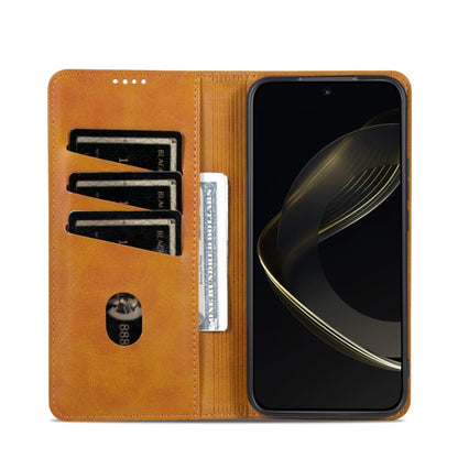 For Samsung Galaxy S25 Ultra 5G AZNS Magnetic Calf Texture Flip Leather Phone Case(Light Brown) - Galaxy S25 Ultra 5G Cases by AZNS | Online Shopping South Africa | PMC Jewellery | Buy Now Pay Later Mobicred