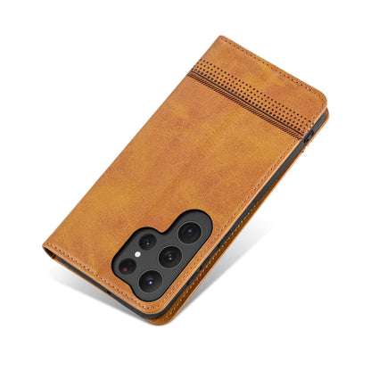 For Samsung Galaxy S25 Ultra 5G AZNS Magnetic Calf Texture Flip Leather Phone Case(Light Brown) - Galaxy S25 Ultra 5G Cases by AZNS | Online Shopping South Africa | PMC Jewellery | Buy Now Pay Later Mobicred