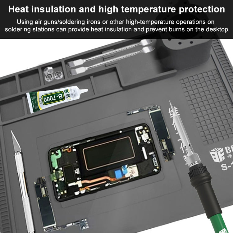 BEST S-190 High-temperature Resistant Silicone Pad Workbench Pad(Green) - Working Mat by BEST | Online Shopping South Africa | PMC TechLife | Buy Now Pay Later Mobicred