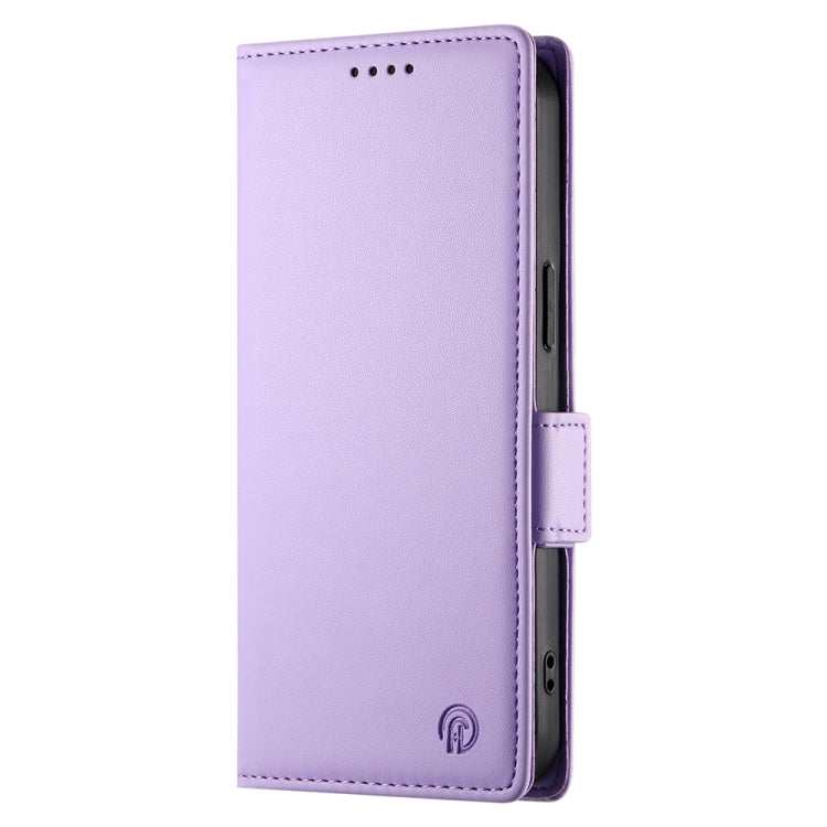 For iPhone 16 Pro Side Buckle Magnetic Frosted Leather Phone Case(Purple) - iPhone 16 Pro Cases by PMC TechLife | Online Shopping South Africa | PMC TechLife | Buy Now Pay Later Mobicred