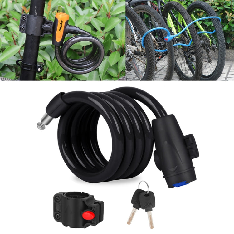 Bicycle Portable Anti-theft Lock Steel Cable Lock with Lock Frame, Style:B Style 120cm Black - Bicycle Locks & Bicycle Pumps by PMC TechLife | Online Shopping South Africa | PMC TechLife