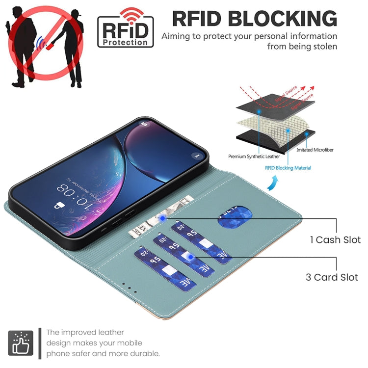 For iPhone 16 Pro Max Color Matching RFID Anti-theft Leather Phone Case(Green) - free shipping - PMC TechLife - Order now!