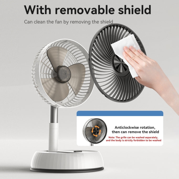 Yesido YF11 Foldable Telescopic Floor Fan(White) - Electric Fans by Yesido | Online Shopping South Africa | PMC Jewellery | Buy Now Pay Later Mobicred