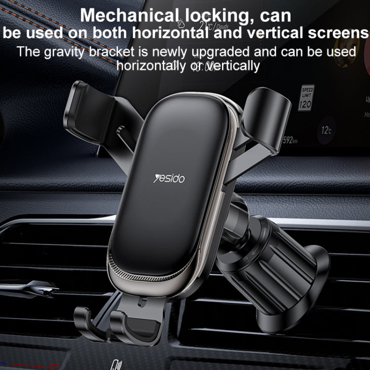 Yesido C247 Air Vent Gravity Car Holder(Black) - Universal Car Holders by Yesido | Online Shopping South Africa | PMC Jewellery | Buy Now Pay Later Mobicred