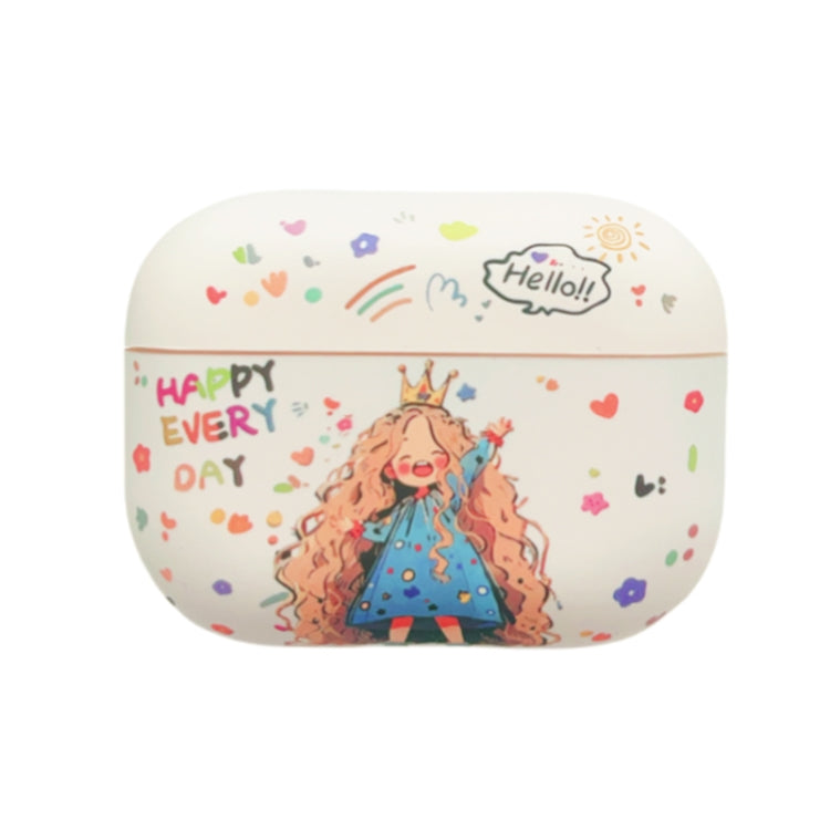 For AirPods Pro Girl Pattern Earbuds Box Frosted TPU Case(Crown) - free shipping - PMC Jewellery - Order now!