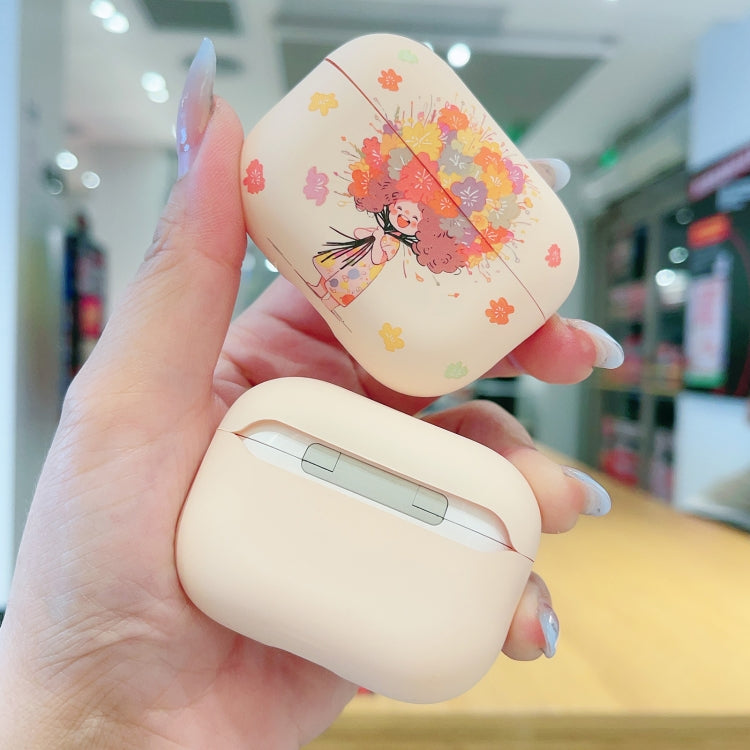 For AirPods 2 / 1 Girl Pattern Earbuds Box Frosted TPU Case(Crown) - For AirPods 1/2 by PMC Jewellery | Online Shopping South Africa | PMC Jewellery | Buy Now Pay Later Mobicred