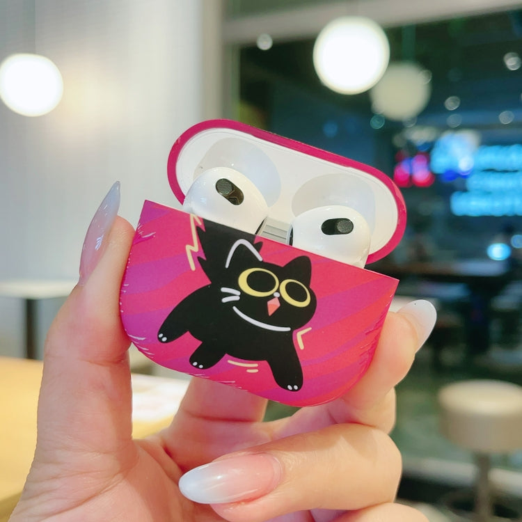 For AirPods Pro 2 Cat and Dog Pattern Earbuds Box Frosted TPU Case(Flashing Cat) - For AirPods Pro 2 by PMC Jewellery | Online Shopping South Africa | PMC Jewellery | Buy Now Pay Later Mobicred