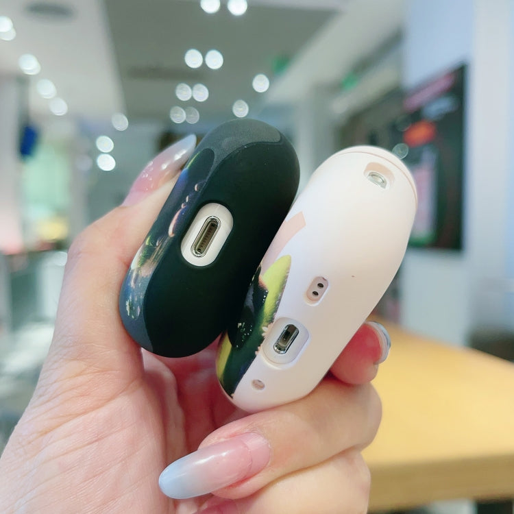For AirPods 2 / 1 Phantom Panda Pattern Earbuds Box Frosted TPU Case(White) - For AirPods 1/2 by PMC Jewellery | Online Shopping South Africa | PMC Jewellery | Buy Now Pay Later Mobicred