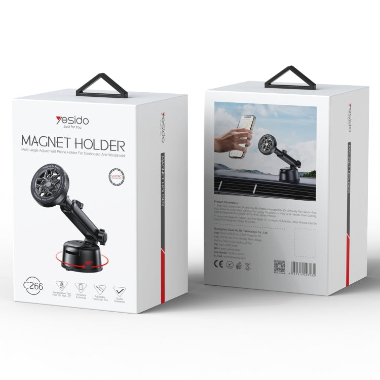 Yesido C266 Magesafe Magnetic Car Holder(Black) - Car Holders by Yesido | Online Shopping South Africa | PMC Jewellery | Buy Now Pay Later Mobicred