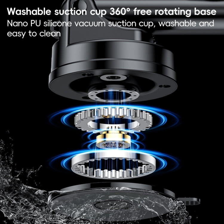 Yesido C307 15W Suction Cup Car Wireless Charging Holder(Black) - free shipping - PMC TechLife - Order now!